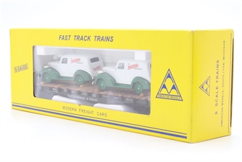 Flat car of the Baltimore & Ohio Railroad 78201 - with van loads 'Krispy Kreme' - Exclusive fo the Central Ohio S Gaugers