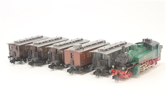 Prussian Passenger Train Pack, including class T9.3 2-6-0 Loco & 5 x 4-Wheel Coaches of the KPEV, Epoch I