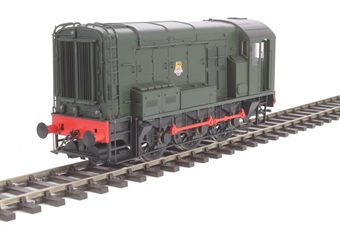 Class 08 shunter in BR green with early emblem and no yellow warning panels - Unnumbered
