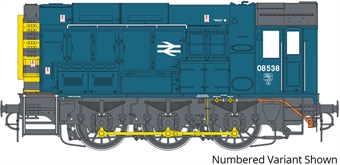 Class 08 shunter in BR blue with wasp stripes - unnumbered - Digital fitted
