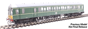 Class 122 'Bubble Car' single car DMU 55006 in BR green with small yellow panels - digital sound fitted