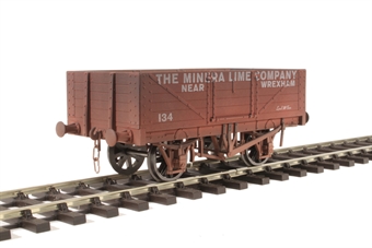 5-plank open wagon "Minera Lime Company, Wrexham" - 134 - weathered