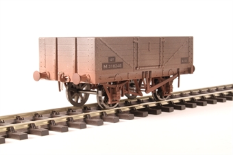 5-plank open wagon in BR grey - M318248 - weathered