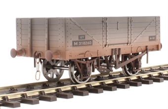 5-plank open wagon in BR grey - M318260 - weathered