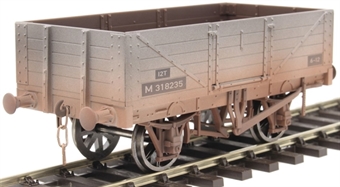 5-plank open wagon in BR grey - M318242 - weathered