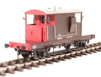 25-ton 'Pillbox' brake van in SR brown & red with small lettering - 55526 