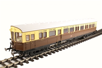 GWR 59' Auto Coach in GWR chocolate and cream with twin cities crest - DCC and light bar fitted