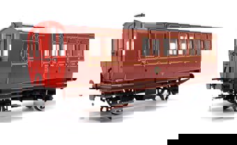 Stroudley 4 Wheel Gas Lit Brake 3rd Lined Brown 891 (Light Bar Fitted) - DCC Fitted