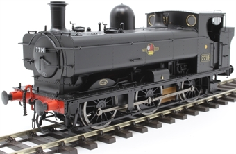 Class 57xx 0-6-0PT pannier 7714 in BR black with late crest - as preserved - Digital fitted