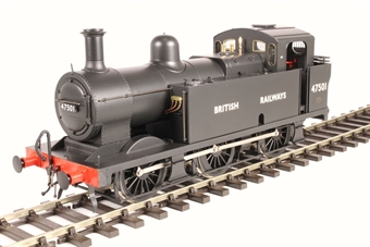 Class 3F 'Jinty' 0-6-0T 47501 in BR black with 'BRITISH RAILWAYS' lettering