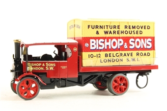 Foden Flatbed Steamer with lift van 'Bishop & Sons'