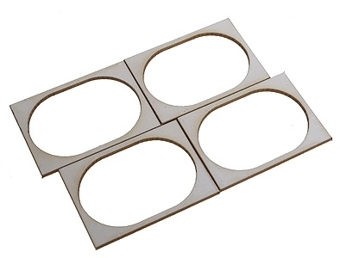 28mm x 40mm (1.10236" x 1.5748") Oval Speaker Gasket Kit (4)