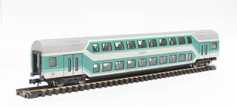 2nd class d/deck coach of the DB in green & grey livery