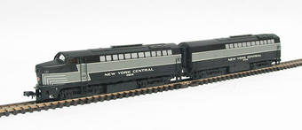 Baldwin RF16 Sharknose 3806 A & B diesel locomotives in New York Central livery
