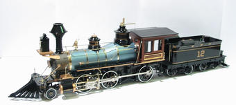American 2-6-0 mogul steam loco in South Pacific Coast livery
