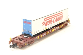 T3 pocket wagon with trailer load 'Nor-Cargo' of the AAE