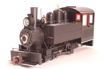 0-4-0 Side Tank Porter Locomotive Painted, Unlettered (Black W/Red & White Trim)