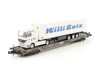 Type Saadkms 690 stake 'Rolling Road' car with truck load 'Willi Betz'