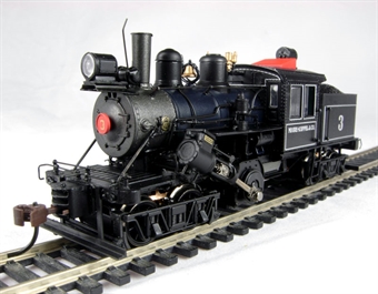 American 55 ton Class B 2-truck Climax DCC ready steam loco in "Moore Keppel Co." livery #3