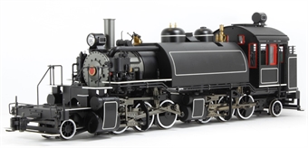 Baldwin 2-6-6-2 Articulated Saddle Tank Locomotive Painted, Unlettered (Black W/Red Windows & White Stripes)