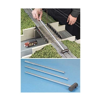 O Gauge Track Cleaner on a Metal Stick