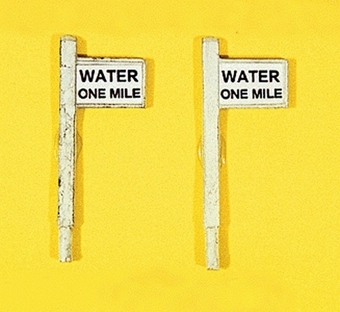 Custom Water 1-Mile Sign Set (2)