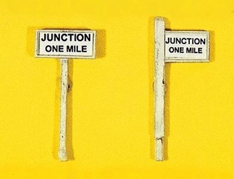 Custom Junction One Mile Sign Set (2)