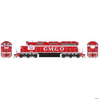 SD40 EMD 916 of the Gulf Mobile and Ohio (Red/White) - digital sound fitted