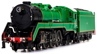 Class C38 4-6-2 3806 in NSW green and black livery