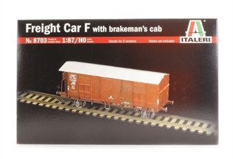 Freight car with brakemans cab