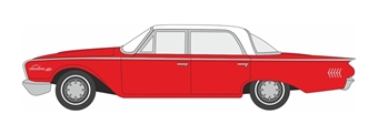 Ford Fairline Sedan 500 1960 in red with white roof