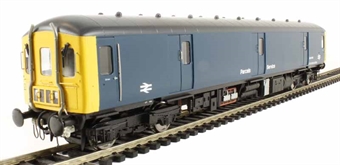 Class 128 parcels DMU M55990 in BR Blue with full yellow ends