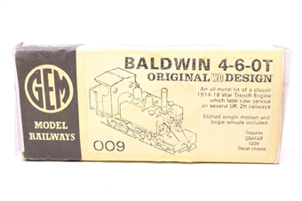 Baldwin 4-6-0T 1914-18 Trench engine kit
