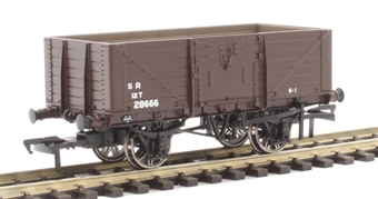 7 plank open wagon Diag D1355 in SR brown - 28666 with sheet rail