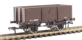 7 plank open wagon Diag D1355 in BR brown - S28951 with sheet rail