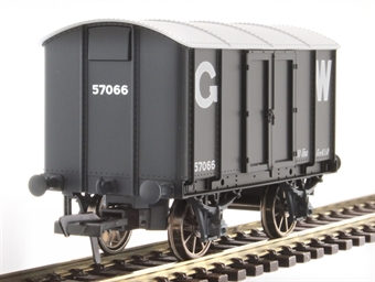 GWR Dia. V6 'Iron Mink' van 57066 in GWR grey with 25' lettering
