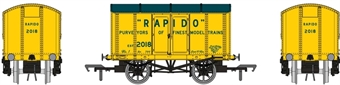 GWR Dia. V6 'Iron Mink' van in Rapido Trains UK yellow and teal 'Purveyors of Finest Model Trains' - Exclusive to Rapido Trains UK