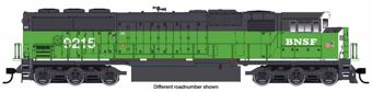 SD60M EMD 9245 of the BNSF - 3-piece windshield - digital sound fitted
