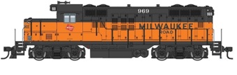 GP9 EMD Phase II 969 of the Milwaukee - chopped nose