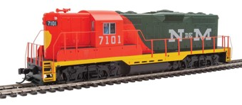 GP9 EMD 7107 of the National Railways of Mexico 