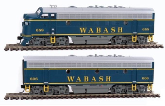 F7 A/B EMD set 688 & 606 of the Wabash - digital sound fitted
