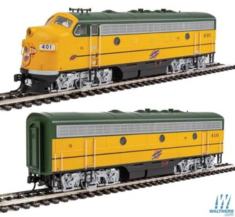 F7 A/B EMD set 401 & 410 of the Chicago and North Western - digital sound fitted