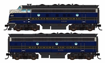 F7 A/B EMD set 4510 & 5476 of the Baltimore and Ohio 