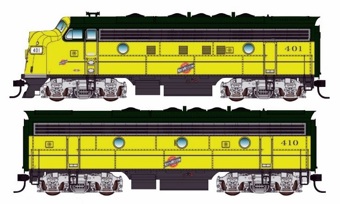 F7 A/B EMD set 402 & 411 of the Chicago and North Western 