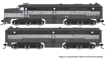 PA/PB Alco set 4203 & 4303 of the New York Central - lightning stripe - digital sound fitted