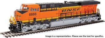 ES44C4 GE 7054 of the BNSF - digital sound fitted