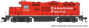 GP9 EMD Phase II 1627 with chopped nose of the Canadian Pacific - digital sound fitted