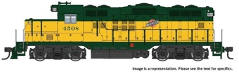 GP9 EMD Phase II 4506 of the Chicago and North Western - chopped nose - digital sound fitted