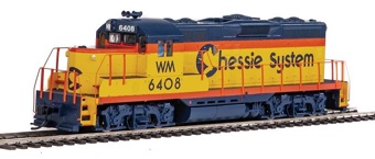 GP9 EMD Phase II 6408 of the Chessie System - chopped nose - digital sound fitted