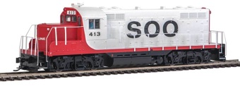 GP9 EMD Phase II 413 of the Soo Line with chopped nose - digital sound fitted